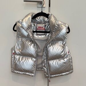 Wilson Silver Metallic Puffer Vest